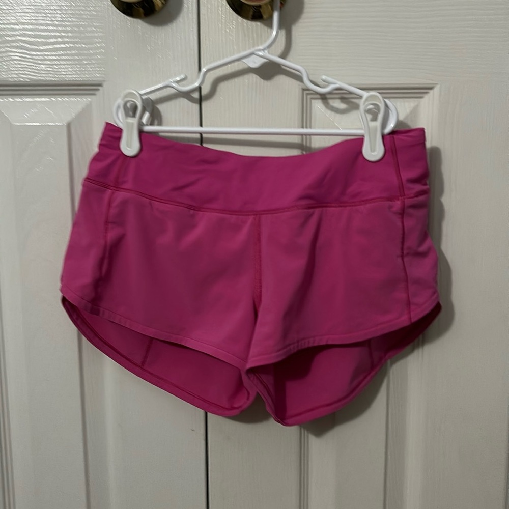Hot pink lululemon speed up low rise 2.5